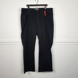 Molly & Isadora Nwot Black Straight Leg Jeans Stretch Size 26W